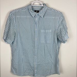 Shirt H&M Button down striped Large